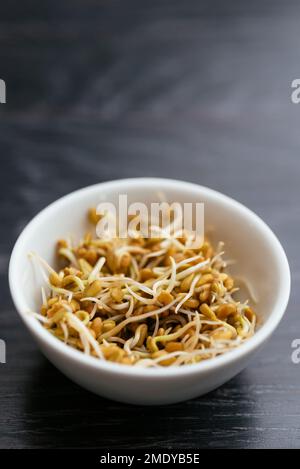 Fresh Fenugreek sprouts in a bowl