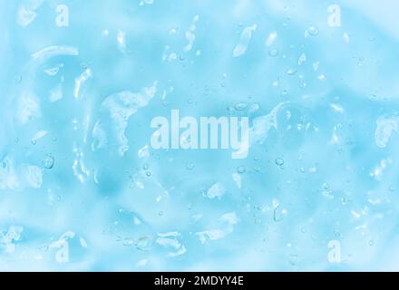 Clear gel serum texture. Liquid skincare cream background. Cosmetic gel product with bubbles close up Stock Photo