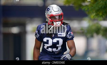 New England Patriots safety Kyle Dugger (23) during the first half an NFL  football game against the Miami Dolphins, Sunday, Sept. 12, 2021, in  Foxborough, Mass. (AP Photo/Stew Milne Stock Photo - Alamy