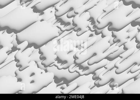 White Abstract Inflated 3D Objects Seamless Pattern Stock Photo - Alamy