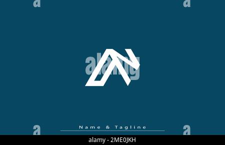 Alphabet letters Initials Monogram logo UN , NU Stock Vector
