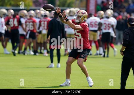 San Francisco 49ers tight end Levine Toilolo (83) celebrates during the NFL  football NFC Championship game against the Green Bay Packers, Sunday, Jan.  19, 2020, in Santa Clara, Calif. The 49ers defeated