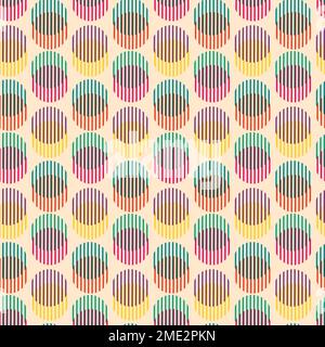 Pattern with risograph effect. Seamless vector pattern. Geometric abstract shapes. Modern two-tone poster. For social networks, flyers, decor and prom Stock Vector