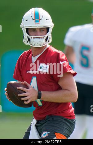 Miami Dolphins quarterback Reid Sinnett works a drill during NFL football  practice, Wednesday, Sept. 1, 2021 in Miami Gardens, Fla. (David  Santiago/Miami Herald via AP Stock Photo - Alamy