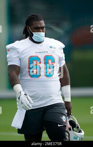 Miami Dolphins Guard Solomon Kindley (66) Stretches Prior To An NFL ...