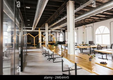 Interior of empty coworking office Stock Photo