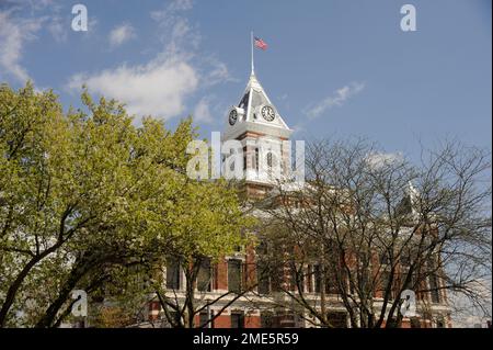 Courthouse in Johnson County, Franklin, Indiana Stock Photo