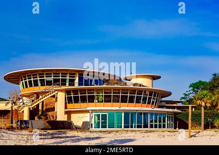 The Isle Dauphine Club is pictured, Jan. 19, 2023, in Dauphin Island, Alabama. The Isle Dauphine Club was built in 1957. Stock Photo