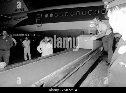 The casket containing the body of entertainer Judy Garland is removed ...