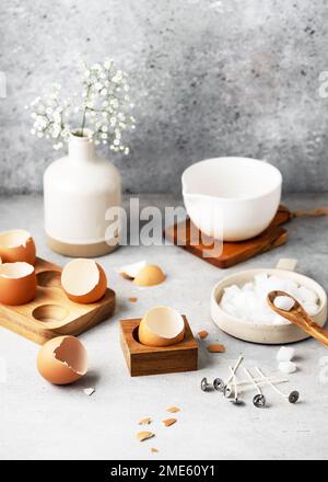 White soy wax flakes for candle making on a light gray marble background  Stock Photo - Alamy