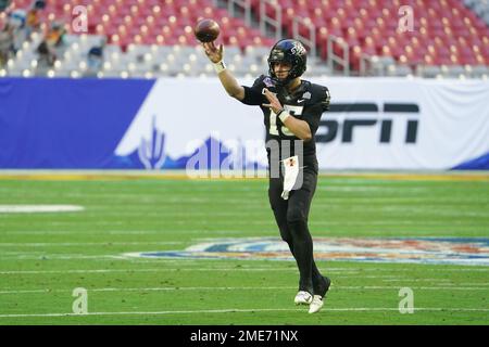 Iowa State quarterback Joe Burrow in action. Stock Photo