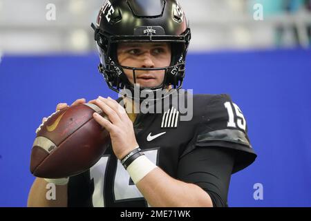 Iowa State quarterback Joe Burrow in action. Stock Photo