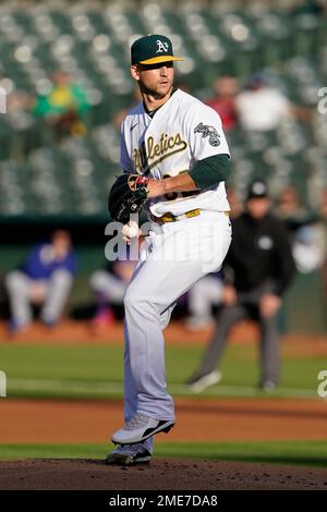 ANAHEIM, CA - AUGUST 03: Oakland Athletics pitcher James