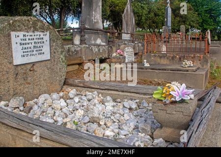 The grave of Jack Riley, the famed Man from Snowy River Stock Photo