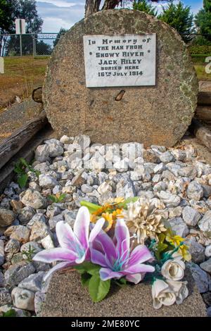 The grave of Jack Riley, the famed Man from Snowy River Stock Photo