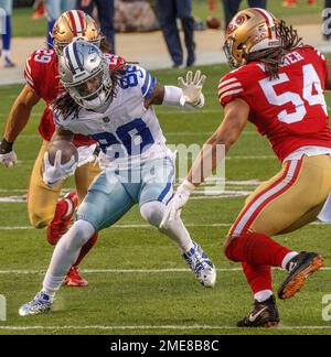 Dallas Cowboys wide receiver CeeDee Lamb (88) is seen during warm ups  before an NFL football game against the Chicago Bears, Sunday, Oct. 30,  2022, in Arlington, Texas. (AP Photo/Brandon Wade Stock