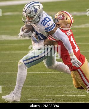 January 8, 2023 : Dallas Cowboys running back Ezekiel Elliott (21) runs the  ball during the game against the Washington Commanders in Landover, MD.  Photographer: Cory Royster (Credit Image: Â© Cory Royster/Cal