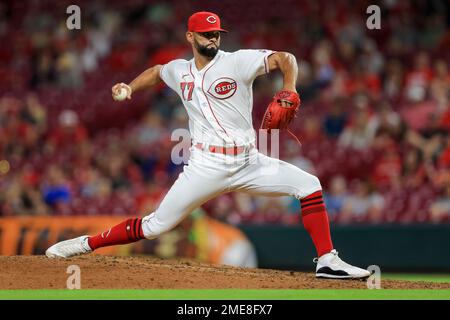 Cincinnati Reds' Art Warren throws during a baseball game against