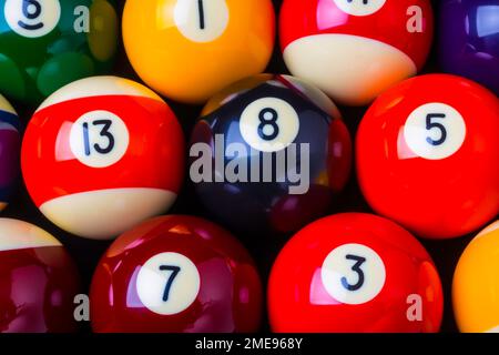 Close Up Poolballs Stock Photo