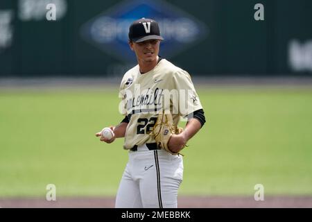 Vanderbilt pitcher Jack Leiter plays against Mississippi State in an NCAA  college baseball game Saturday, April 24, 2021, in Nashville, Tenn. (AP  Photo/Mark Humphrey Stock Photo - Alamy