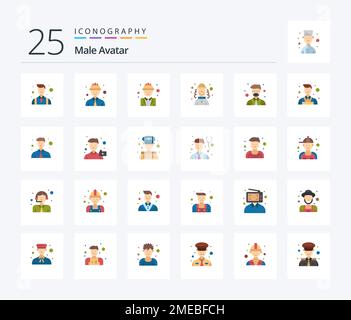 Avatar user icon set. Flat illustration of 25 avatar user vector icons for  web Stock Vector Image & Art - Alamy