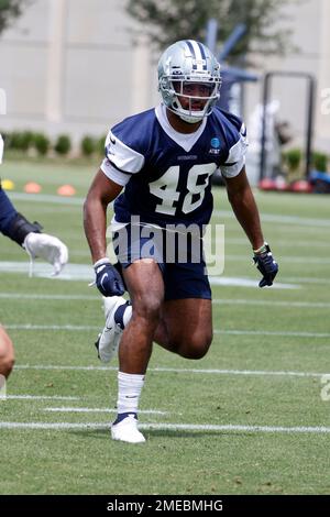 Dallas Cowboys linebacker Jabril Cox (14) runs on special teams against the  New York Giants during an NFL football game in Arlington, Texas, Sunday,  Oct. 10, 2021. (AP Photo/Michael Ainsworth Stock Photo - Alamy