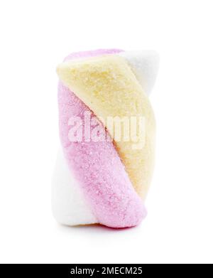 Twisted marshmallow isolated on white background Stock Photo - Alamy