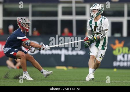 Cannons' Reece Eddy (9) during a Premier Lacrosse League game against the  Redwoods, Friday, June 4, 2021 in Foxborough, Mass. (AP Photo/Vera  Nieuwenhuis Stock Photo - Alamy