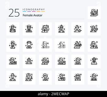 Avatar user icon set. Flat illustration of 25 avatar user vector icons for  web Stock Vector Image & Art - Alamy
