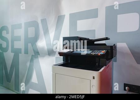 Network printer multi-function machine in modern office Stock Photo