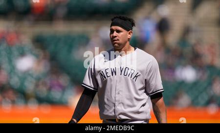 This is a 2021 photo of Gary Sanchez of the New York Yankees baseball team.  This image reflects the New York Yankees active roster as of Wednesday,  Feb. 24, 2021 when this