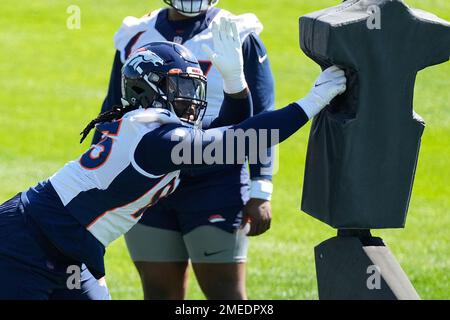 Denver Broncos cornerback Pat Surtain II during the first half an NFL  football game against the Kansas City Chiefs, Sunday, Dec. 5, 2021 in  Kansas City, Mo. (AP Photo/Reed Hoffmann Stock Photo 