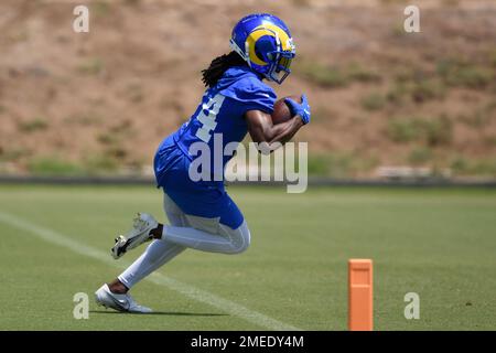 Los Angeles Rams' Nsimba Webster runs against the San Francisco 49erduring  an NFL football game in Santa Clara, Calif., Sunday, Oct. 18, 2020. (AP  Photo/Tony Avelar Stock Photo - Alamy