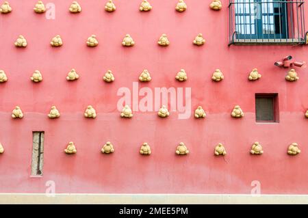 Salvador Dali loaf of bread on the wall, Dalí Theatre-Museum, Figueres, Catalonia, Spain Stock Photo