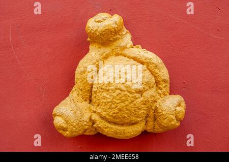 close-up view, Salvador Dali loaf of bread on the wall, Dalí Theatre-Museum, Figueres, Catalonia, Spain Stock Photo