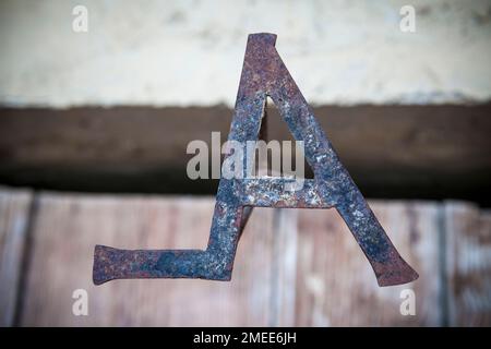 Branding iron for cattle. Selective focus Stock Photo