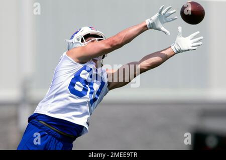 Buffalo Bills tight end Jacob Hollister (80) in action against the