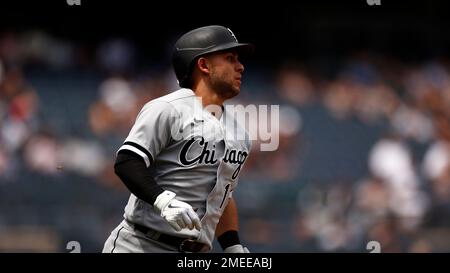 Chicago White Sox's Nick Madrigal jogs on the field during a