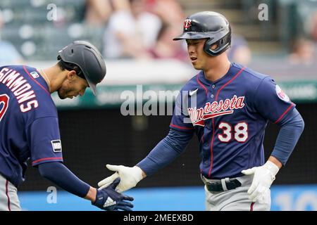 This is a 2021 photo of Rob Refsnyder of the Minnesota Twins baseball team.  This image reflects the Minnesota Twins active roster as of Friday, Feb.  26, 2021 when this image was