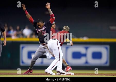 This is a 2021 photo of Domingo Leyba of the Arizona Diamondbacks baseball  team. This image reflects the Arizona Diamondbacks active roster as of  Friday, Feb. 26, 2021 when this image was