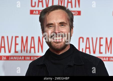 Sebastian Niemann (director), single image, cut single motif, portrait, portrait, portrait. Red carpet, Red Carpert Germany premiere CAVEMAN on January 23, 2023 in the ARRI Lounge in Munich. ? Stock Photo