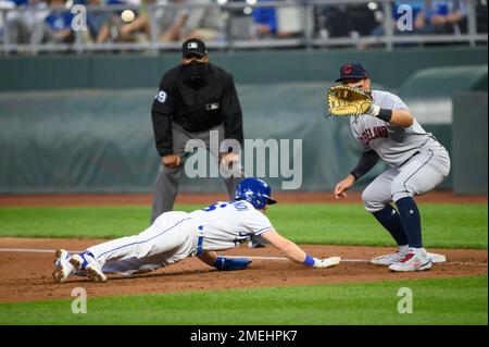 Apr 07, 2022: Kansas City Royals Andrew Benintendi (16) and Michael A.  Taylor (2) receive their gold glove awards from the 2021 season at pregame  at Kauffman Stadium Kansas City, Missouri. The