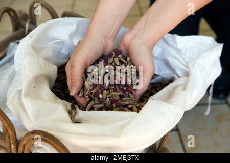 Specialty from Bronte in Sicily pistachio Stock Photo