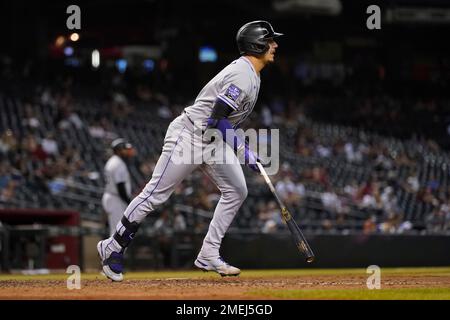 Colorado Rockies catcher Dom Nunez (3) in the second inning of a baseball  game Wednesday, April 20, 2022, in Denver. (AP Photo/David Zalubowski Stock  Photo - Alamy