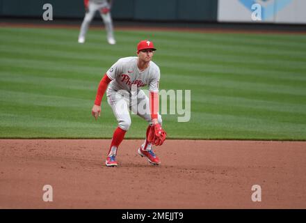 Philadelphia Phillies' Brad Miller (13) in action during a baseball game  against the Washington Nationals, Thursday, July 29, 2021, in Philadelphia.  (AP Photo/Laurence Kesterson Stock Photo - Alamy