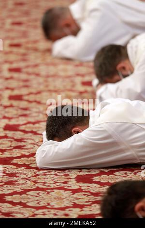 Priests Lie Face Down On The Floor During An Ordination Ceremony 