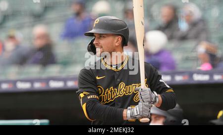 This is a 2021 photo of Adam Frazier of the Pittsburgh Pirates baseball  team. This image reflects the Pittsburgh Pirates active roster as of  Tuesday, Feb. 23, 2021 when this image was