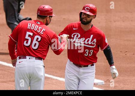 Los Angeles, United States. 28th Apr, 2021. Cincinnati Reds right fielder Jesse  Winker (33) during a MLB game against the Los Angeles Dodgers, Wednesday,  April 28, 2021, in Los Angeles, CA. The