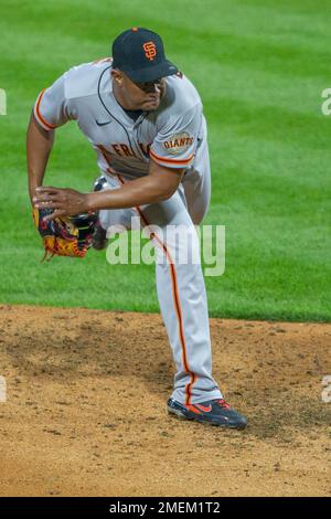 This is a 2021 photo of Wandy Peralta of the San Francisco Giants baseball  team. This image reflects the San Francisco Giants active roster as of  Tuesday, Feb. 23, 2021 when this