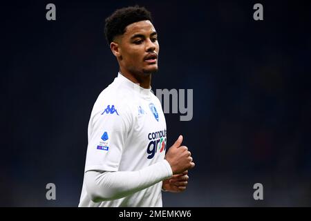 Milan, Italy. 23 January 2023. Koni De Winter of Empoli FC looks on during the Serie A football match between FC Internazionale and Empoli FC. Credit: Nicolò Campo/Alamy Live News Stock Photo